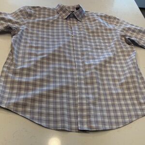 Van Heusen Men's Checkered Shirt - purple and White